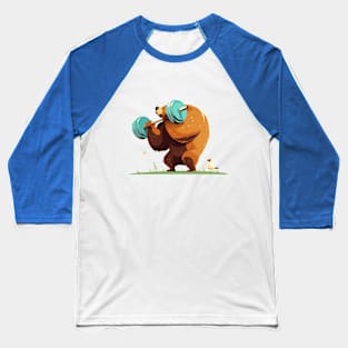 bear lifting weight Baseball T-Shirt